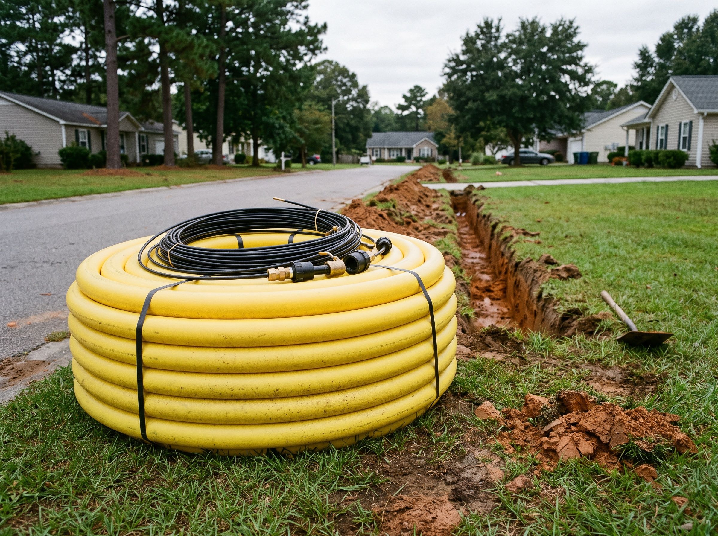 Horizontal Directional Drilling at Gas distribution main relocation, Florence, SC